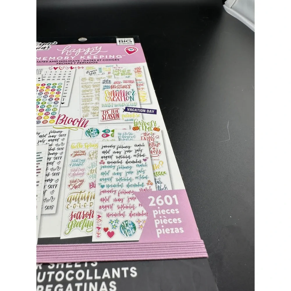 Erin Condren The Happy Planner Dates and Holidays Sticker Book 2601 pieces 90%